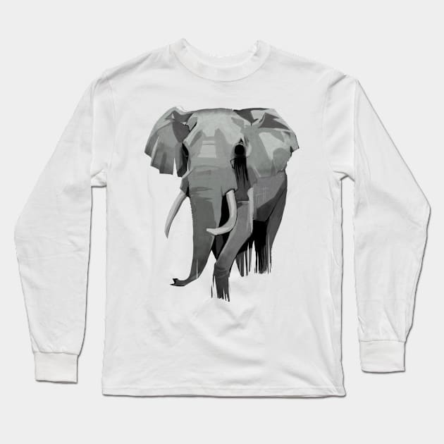 Doomed Elephant Long Sleeve T-Shirt by EveryAny